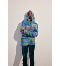 Damesvest met capuchon Guiding Light gemaakt van Boeken Lang Yarns