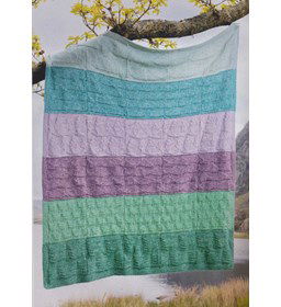 Woondeken zomerse berg gemaakt van Scheepjes Stone Washed