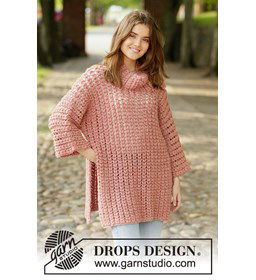 Trui voor dames gemaakt van DROPS Sky