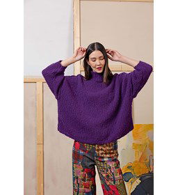 Extra wijde trui met opstaande naden gemaakt van Lang Yarns Phoenix