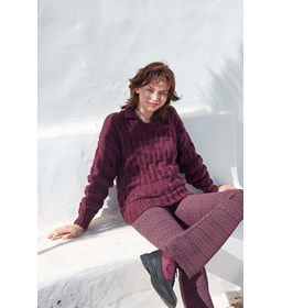 Damstrui met kraagje gemaakt van Lang Yarns Wooladdicts Glory