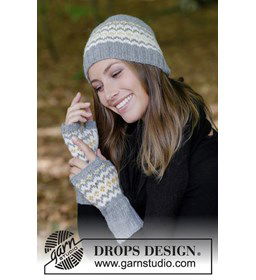 Muts en Polswarmers gemaakt van Drops Lima