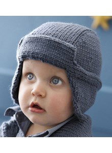 Baby vliegeniersmuts met klepje