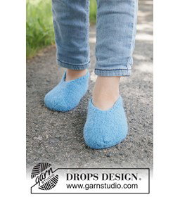 sloffen Blue Drift Slippers gemaakt van Drops Nepal