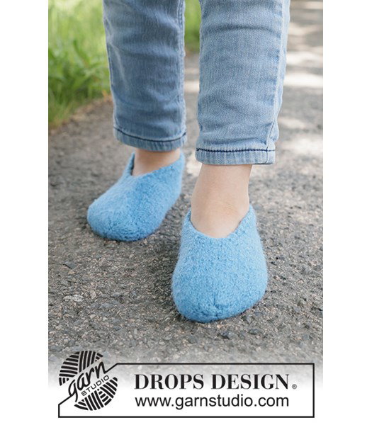 Breipatroon sloffen Blue Drift Slippers