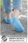 Breipatroon sloffen Blue Drift Slippers van andere kant