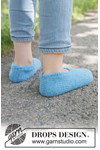 Breipatroon sloffen Blue Drift Slippers van andere kant
