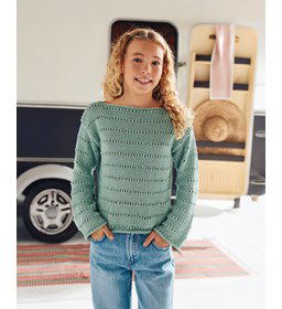 Trui met ajour- en tricotsteek gemaakt van Phildar Phil Koala