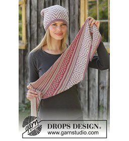 Sjaal en muts gemaakt van Drops Alpaca