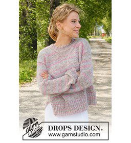 Damestrui Morning Dawn met picot gemaakt van Drops Kid Silk