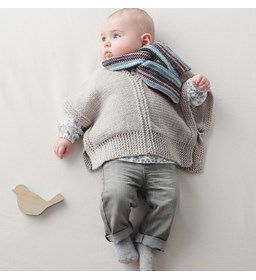 Poncho voor baby gemaakt van Phildar Phil merinos 6