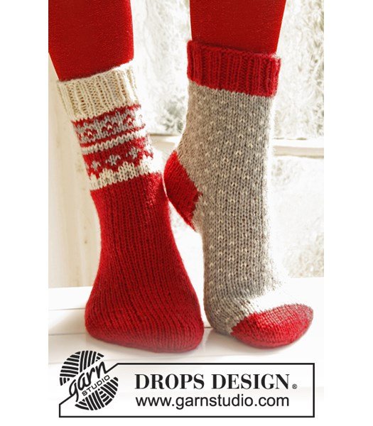 Breipatroon Gebreide Kerst sokken