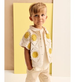 geblokt shirt met kraagje gemaakt van Haaknaalden