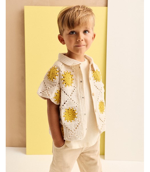 Haakpatroon geblokt shirt met kraagje