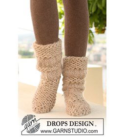 Sokken gemaakt van Drops Snow - Eskimo