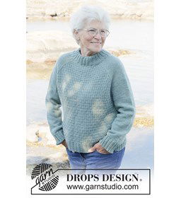 Iced Mint Trui gemaakt van Drops Merino extra fine