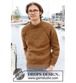 Herentrui met raglanmouwen gemaakt van Drops Alaska