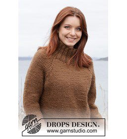 Damestrui met hoge kraag gemaakt van Rondbreinaald nr 9