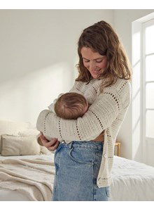 Wijde trui met knoopsluiting in zijnaad