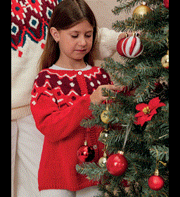 Kerst kindervest Alma gemaakt van knopen