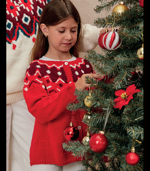 Breipatroon Kerst kindervest Alma