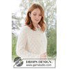 Top-down vest Lace Diamond Cardigan met raglan gemaakt van Rondbreinaald nr 3,5
