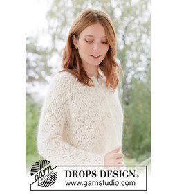 Top-down vest Lace Diamond Cardigan met raglan gemaakt van knopen