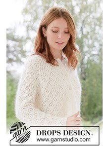 Top-down vest Lace Diamond Cardigan met raglan