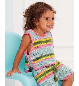 Gestreept topje gemaakt van Lana Grossa Elastico