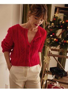 Damesvest in ajourpatroon