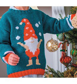 Kindertrui met kabouter gemaakt van Pingouin Pingo First