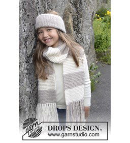 Hoofdband en sjaal  gemaakt van Drops Nepal