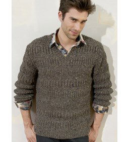 Heren trui gemaakt van Lang Yarns Donegal