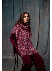 Damesponcho met col
