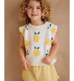 Mouwloos truitje met citroenen gemaakt van Handwerk accesoires