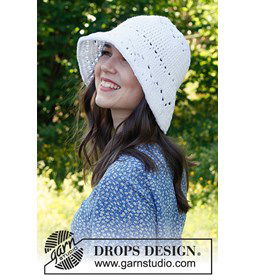 Zonnehoed met laag hangende rand gemaakt van Drops Paris