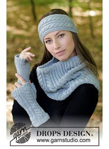 haarband, halswarmers en vingerloze handschoenen