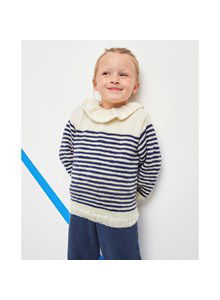 Meisjes trui met brede volant kraag