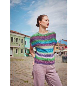 shirt Francine met aangebreid mouwtje gemaakt van Breinaalden