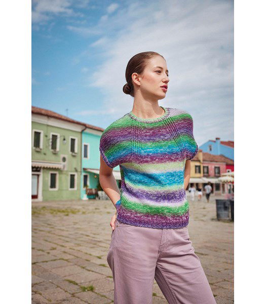 Breipatroon shirt Francine met aangebreid mouwtje