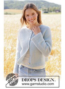 Gebreid vest met zadelschouders in DROPS Air