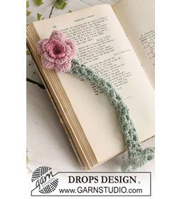 Gehaakte boekenlegger. gemaakt van Drops Safran