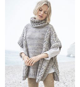 Dames poncho gemaakt van Phildar Phil nuage