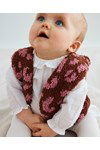 Breipatroon Gilet met dierenprint van andere kant