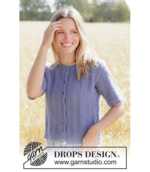 Breipatroon luchtig vest met kantpatroon in Brushed Alpaca Silk