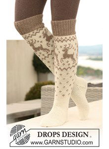 Gebreide sokken met rendieren