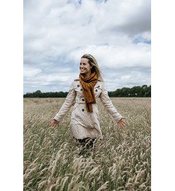 Sjaal in blokpatroon