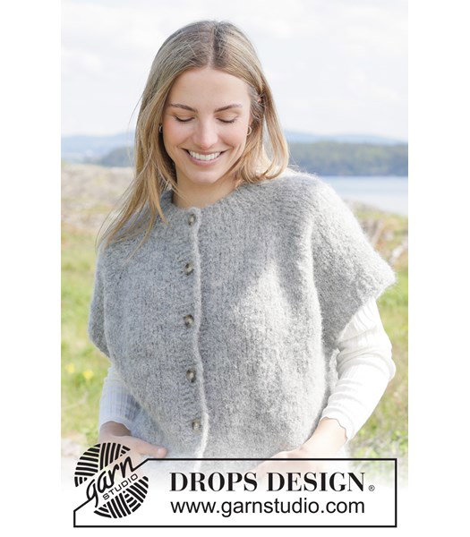 Breipatroon top-down damesvest met korte mouwen