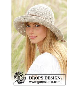 Hoed gemaakt van Drops Bomull lin