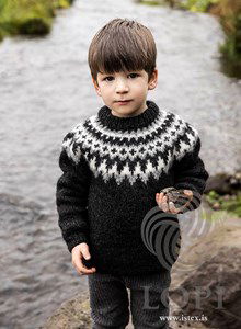 Kindertrui Aesa zwart